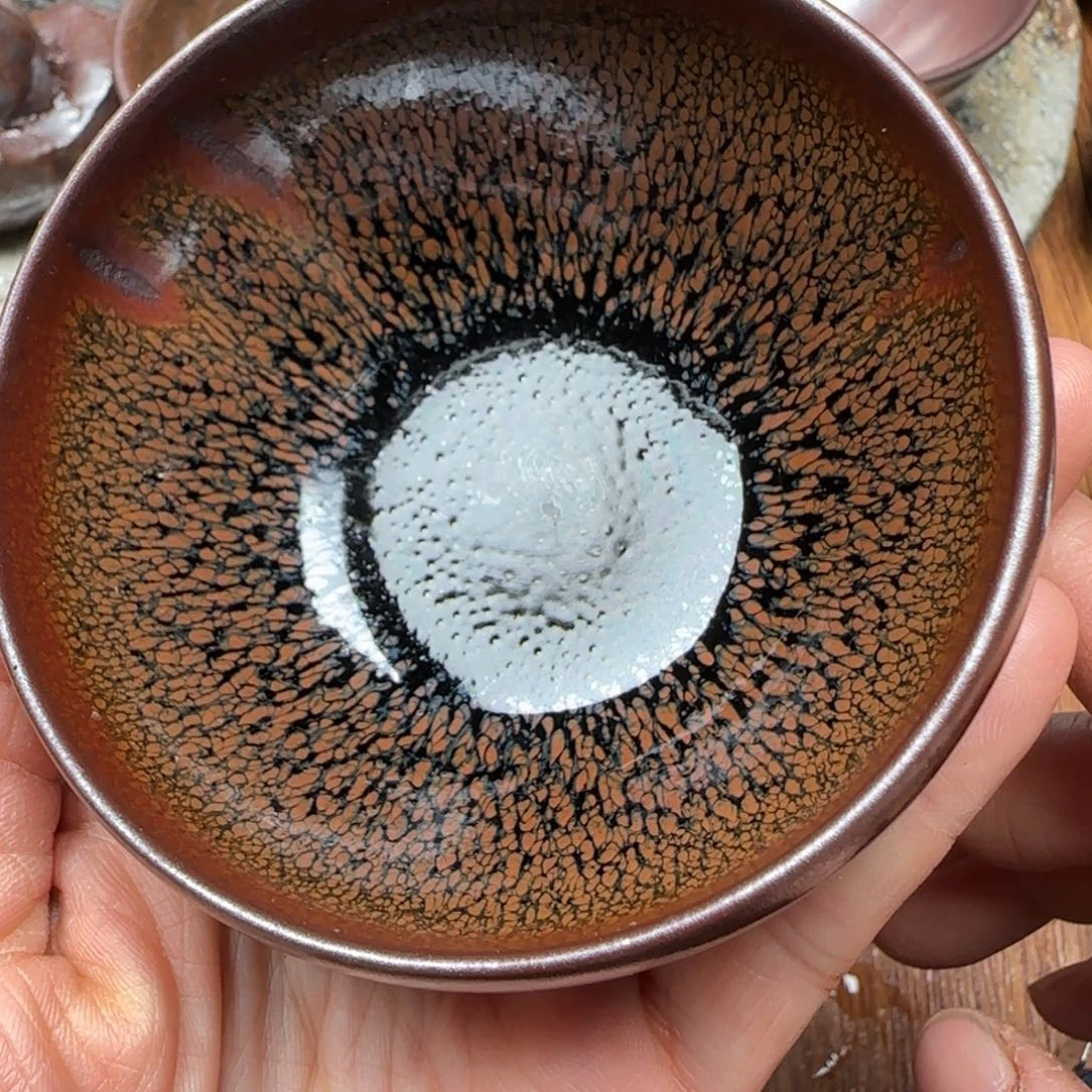 柴烧建盏茶盏茶杯616