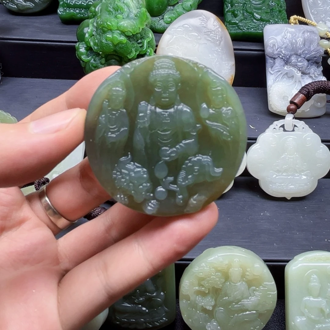 和田玉未镶嵌颈饰和田玉