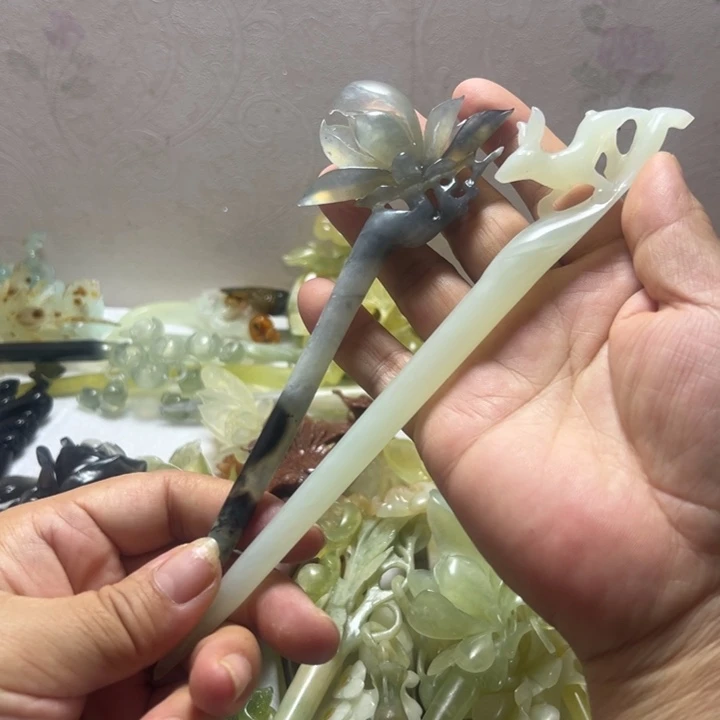 未镶嵌蛇纹石玉发饰
