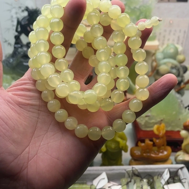 蛇纹石玉未镶嵌四大名玉手串