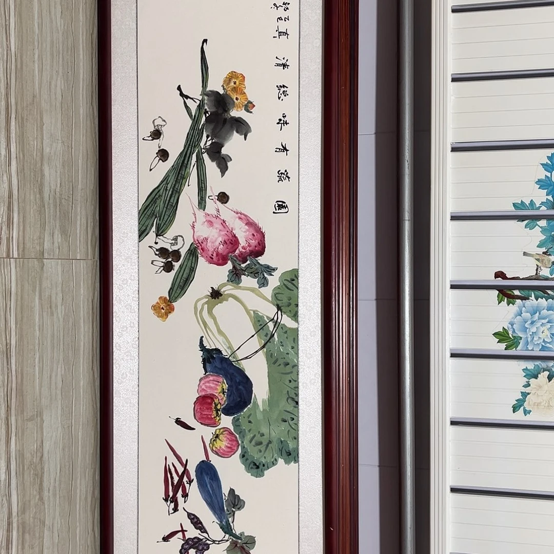 国画书画作品带框163×48