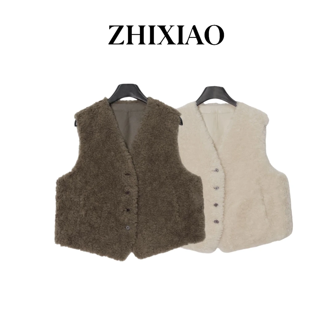【ZHIXIAO】秋冬新款：毛毛马甲TR1174