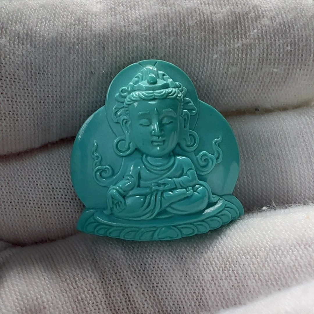 未镶嵌绿松石文殊菩萨 20.5mm