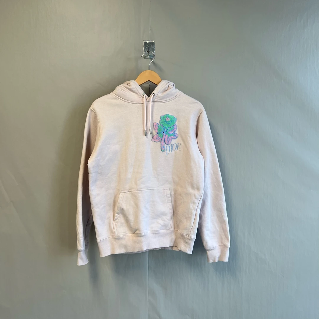 99新 DIOR/迪奥 粉色花卉卫衣帽衫 99新 XS码 #4973