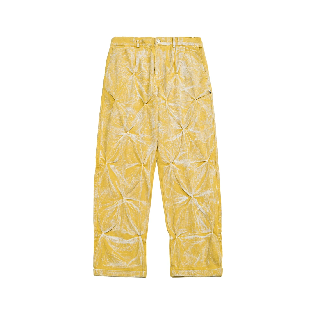 Me Da Igual手工抽皱胯裆哈伦锥形裤街舞嘻哈个性宽松小脚休闲裤