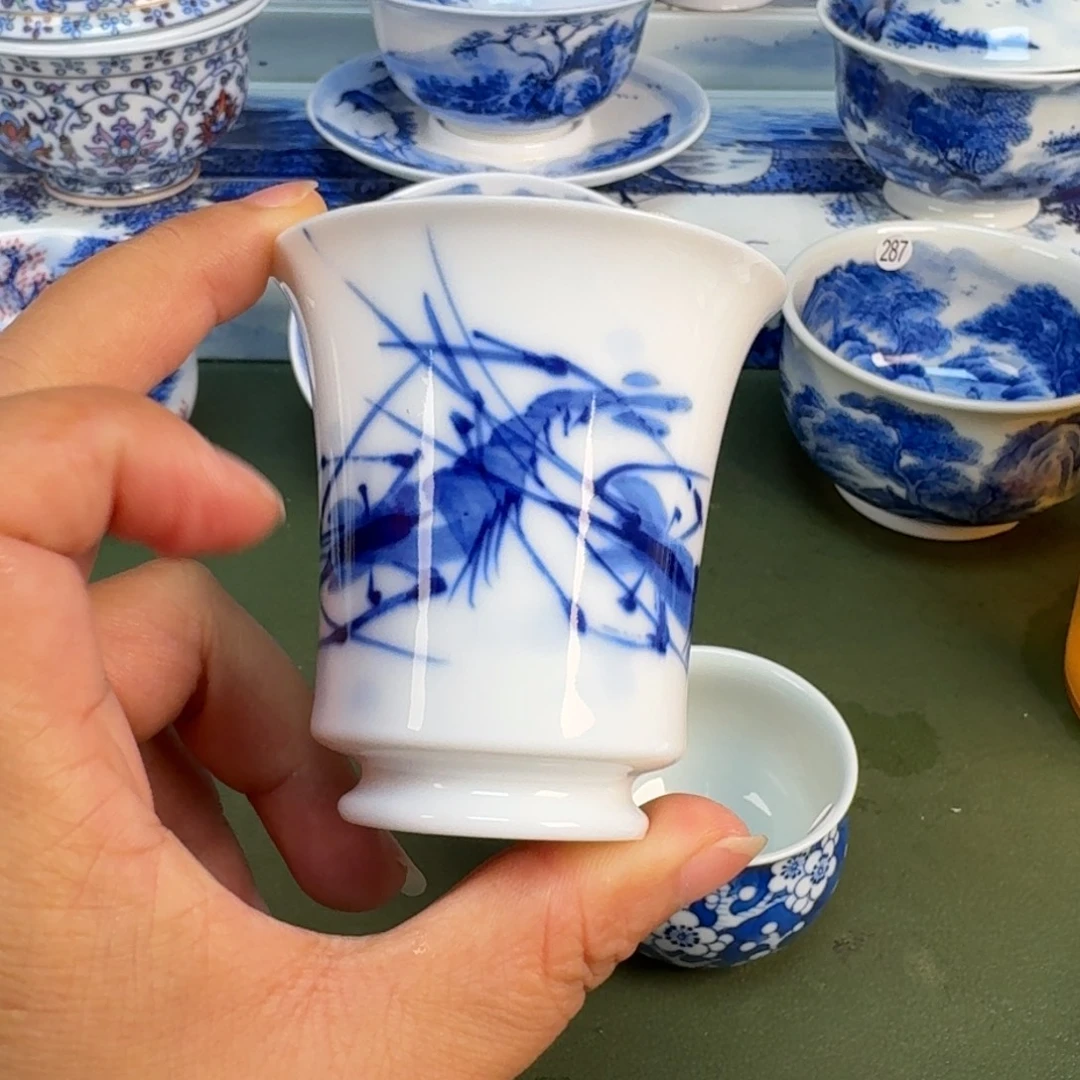 景德镇纯手会茶具圆圆218