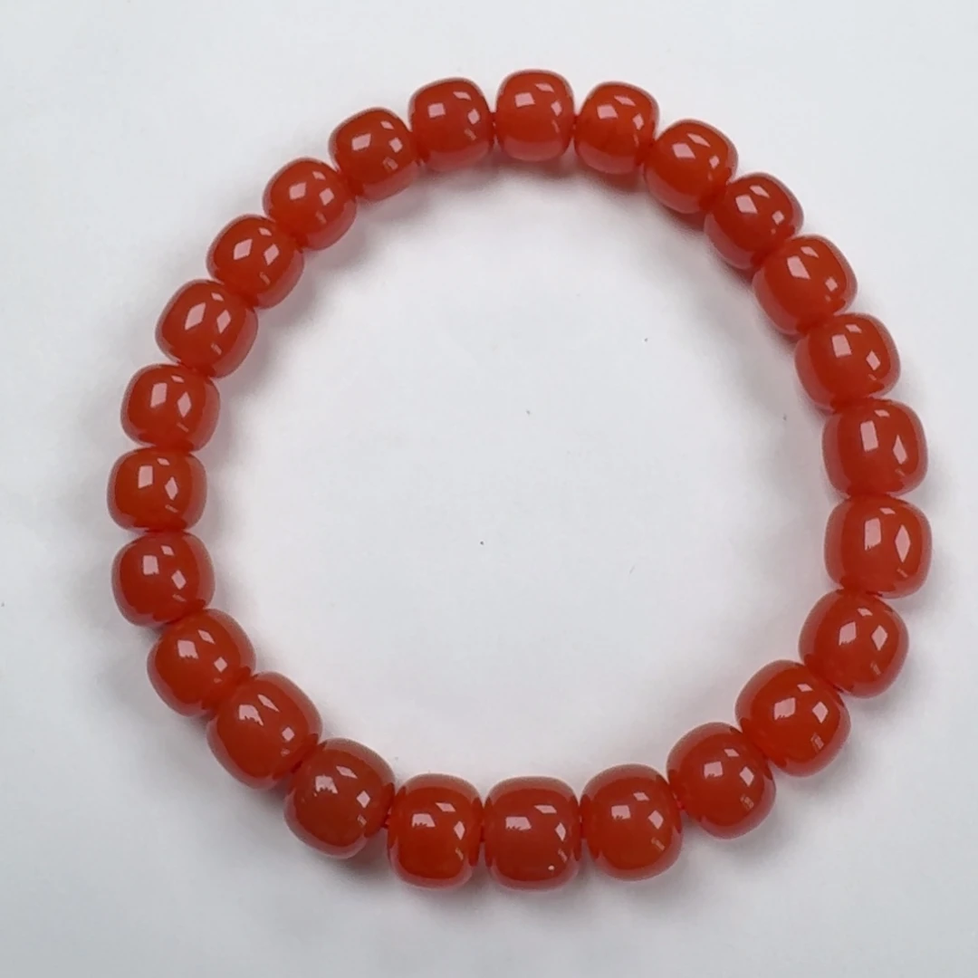 南红玛瑙未镶嵌老型单圈8+