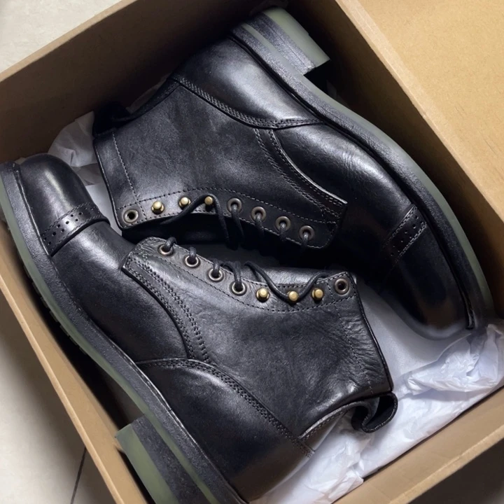 头层牛皮革40牛肩皮黑色水洗做旧斩棘