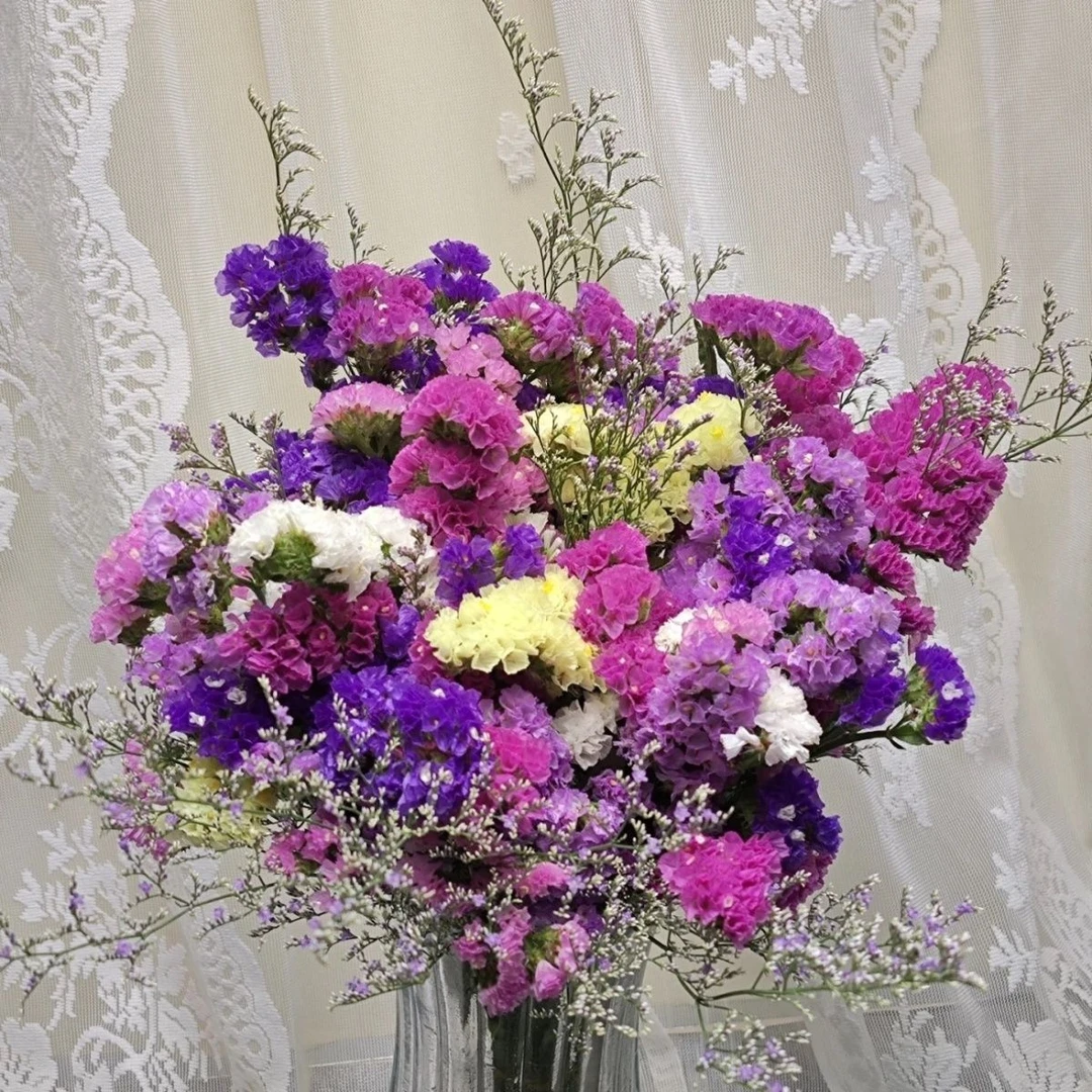 天然真花勿忘我鲜花风干花束客厅摆放花diy手工插花教师节礼物