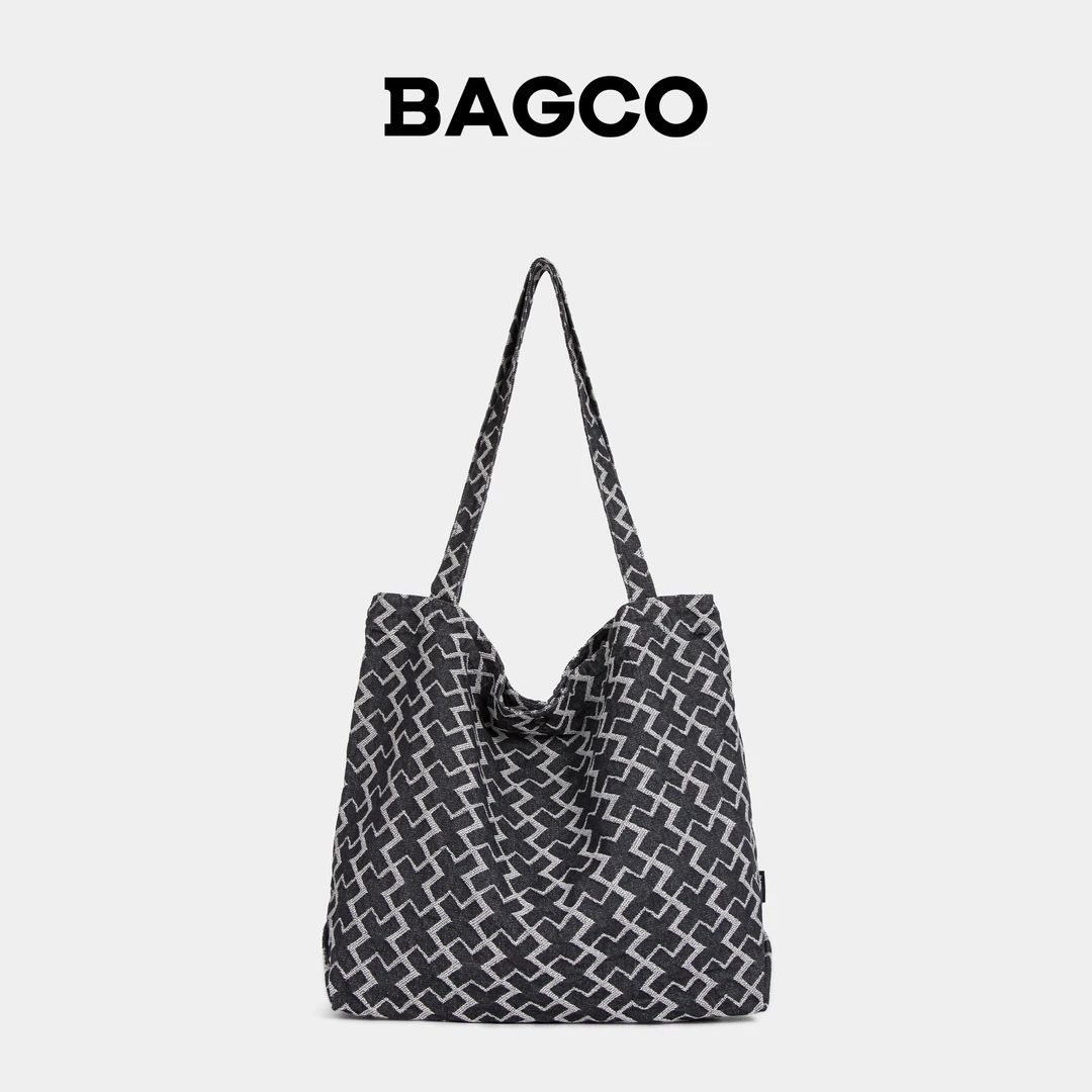 BAGCO“古得包”复古水洗牛仔刺绣工艺大容量休闲托特包