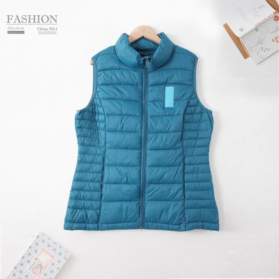 冬季女士马夹保暖舒适防水立领无袖棉衣拉链上衣00178日常通勤风