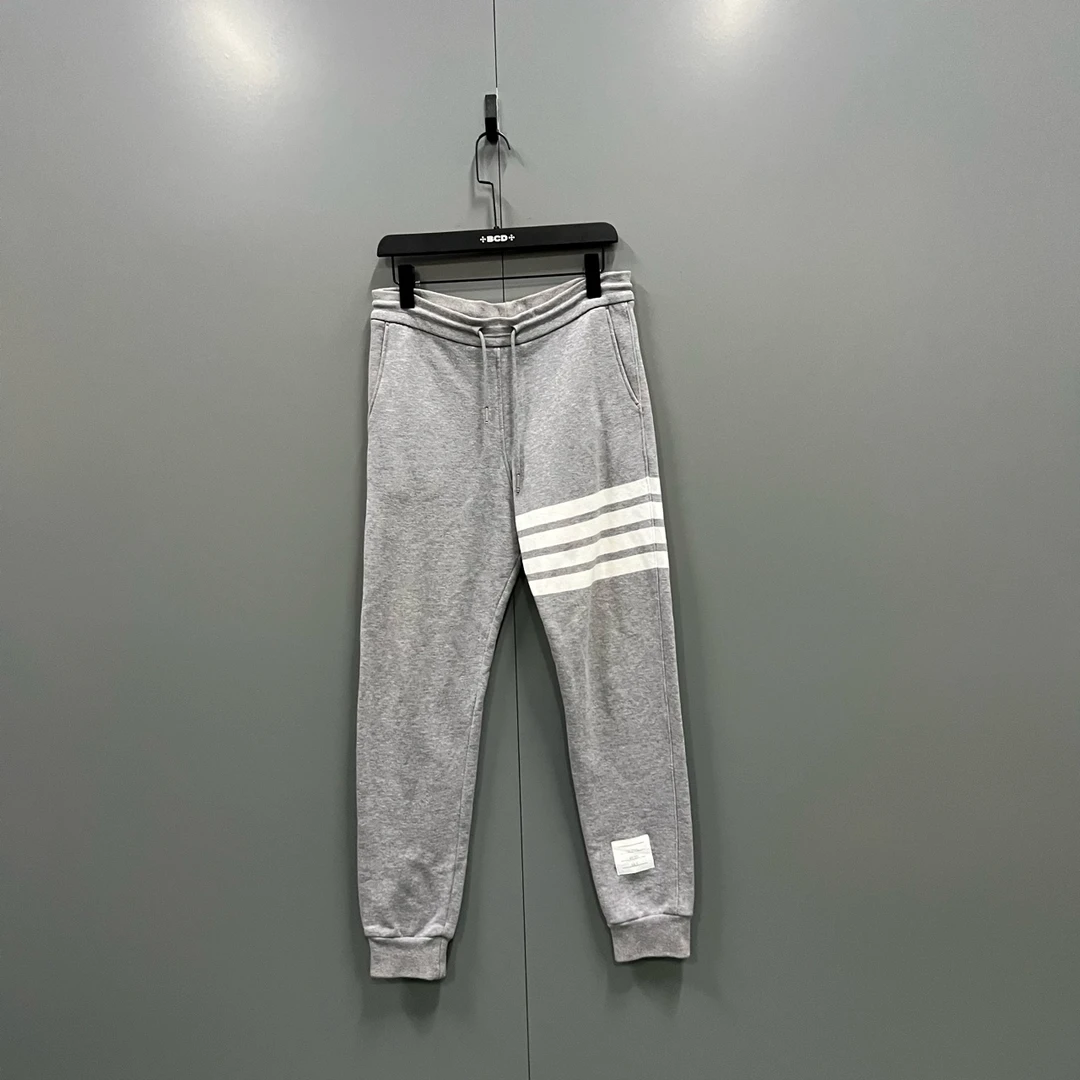 99新 THOMBROWNE h829 TB 灰色条纹抽绳长裤 0码 204713