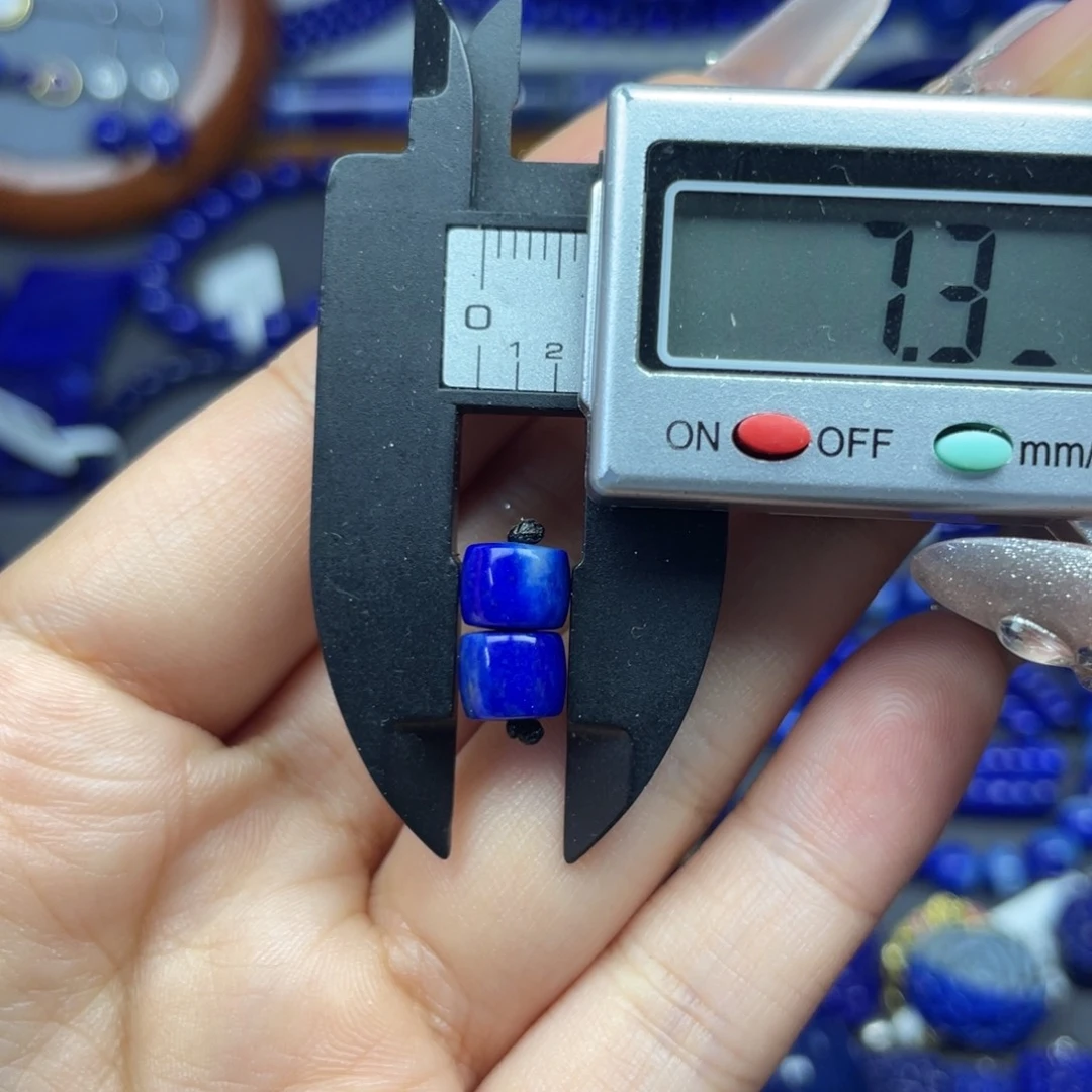 青金石未镶嵌直切珠