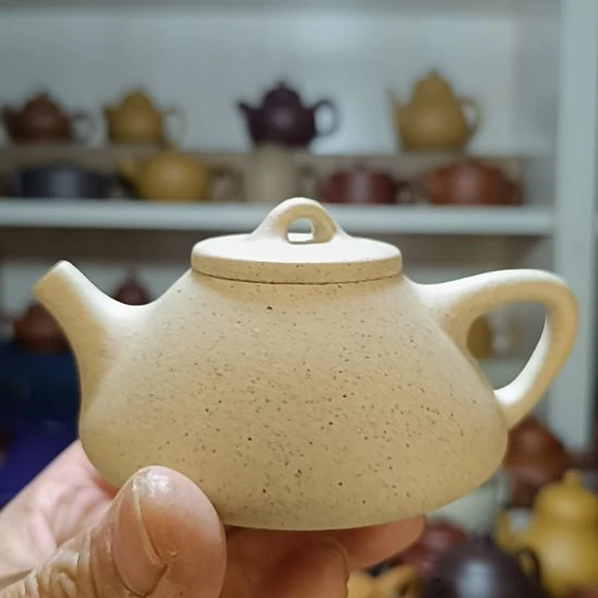 紫砂茶壶原矿白玉段子冶石瓢150cc半手工