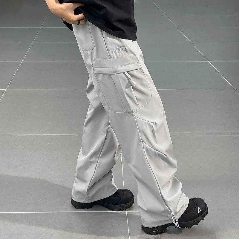 山系户外机能冲锋裤男款夏季美式宽松多口袋休闲裤潮牌伞兵工装裤