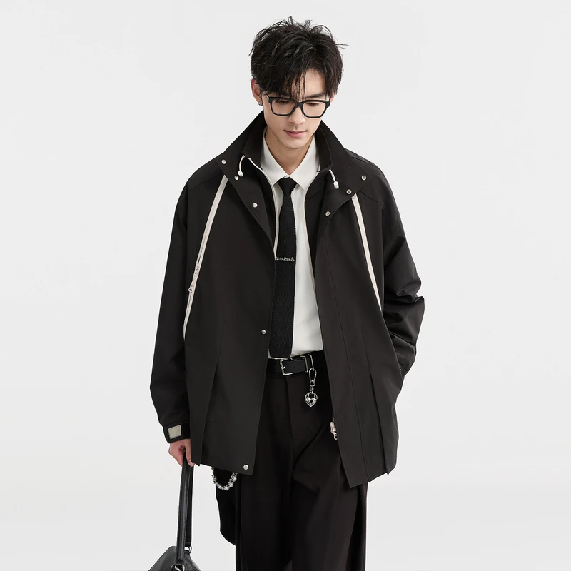 [双层立领设计]2025冲锋夹克男城市户外宽松外套B511125