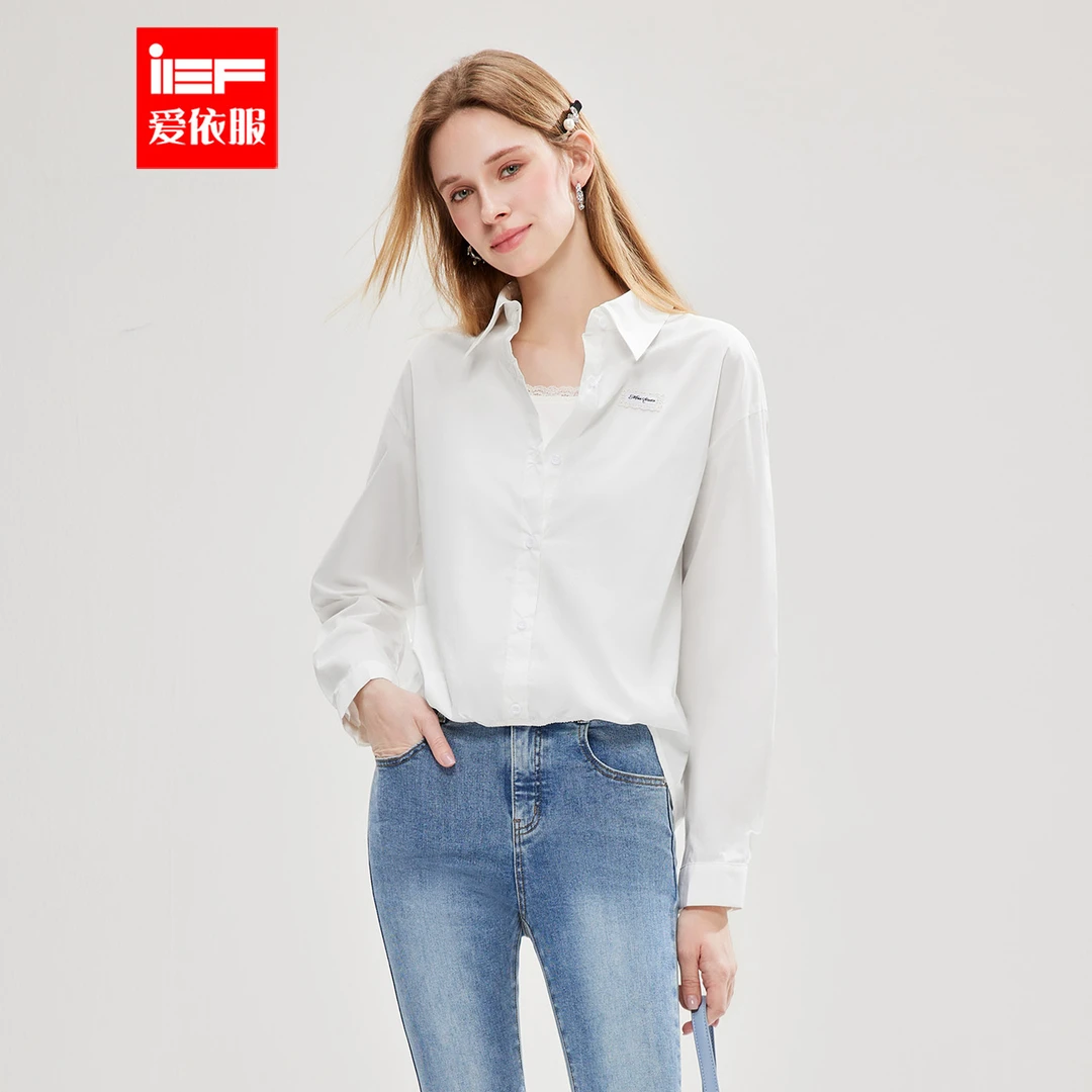 IEF/爱依服2025秋季新款韩版简约纯色风气质感上衣欧若风