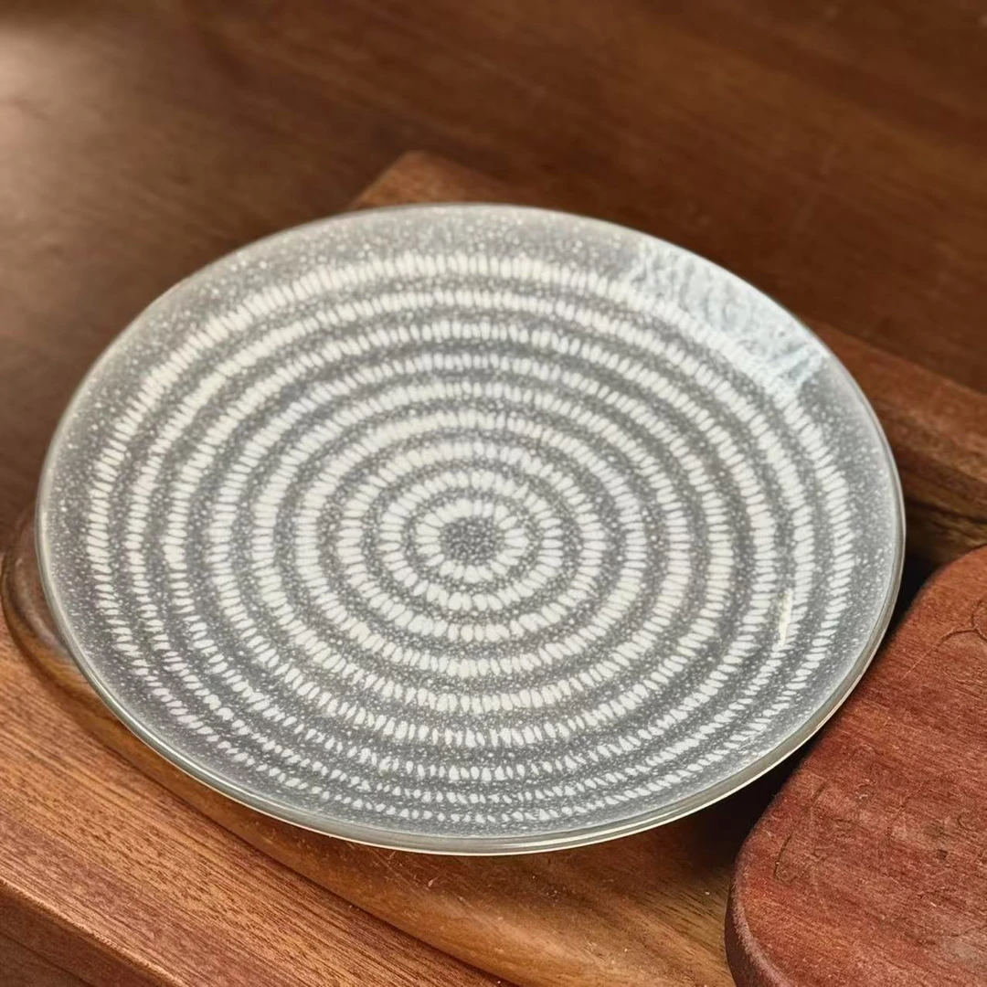 p349 简约陶瓷菜盘8.5英寸西餐盘极简早餐盘 微瑕 凑满20发货