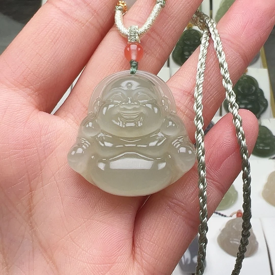 和田玉颈饰未镶嵌哎*喂