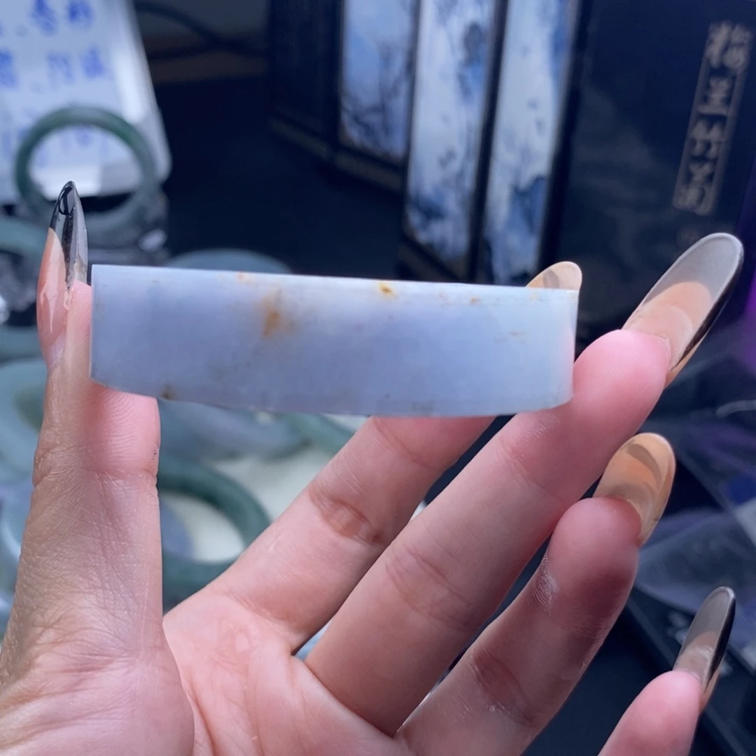 未镶嵌童镯50定制翡翠有裂