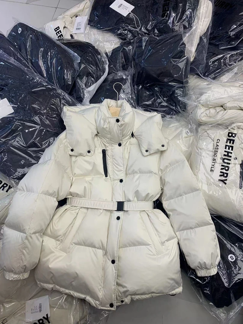 24年新款90白鸭绒 爆款一手长腰带羽绒服MF-9027