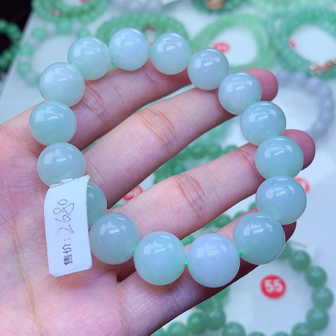 翡翠未镶嵌毛衣链卡13