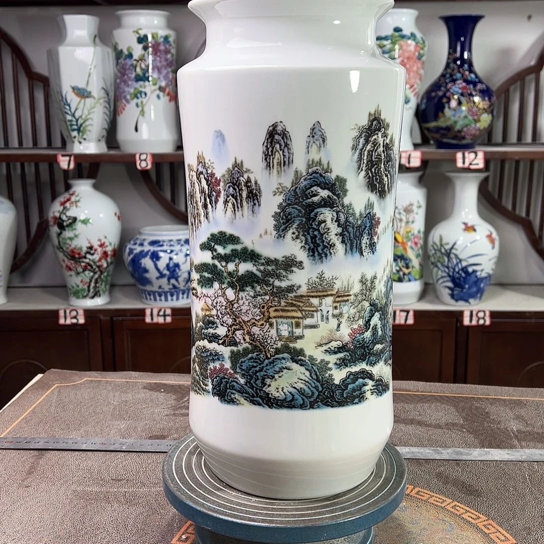 陶摆件景德镇陶瓷书山水