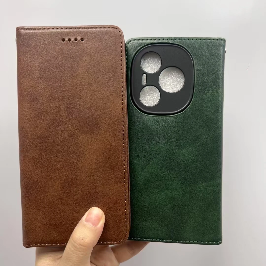 适用荣耀Power手机壳翻盖皮套插卡保护套全包防摔轻奢高档商务款