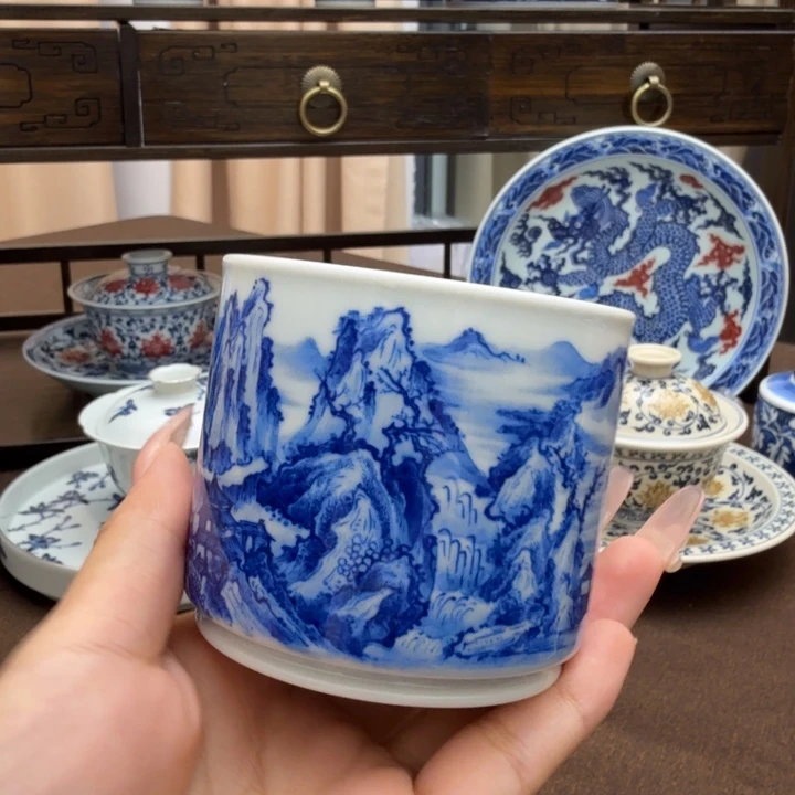 摆件景德镇陶瓷杯杯杯