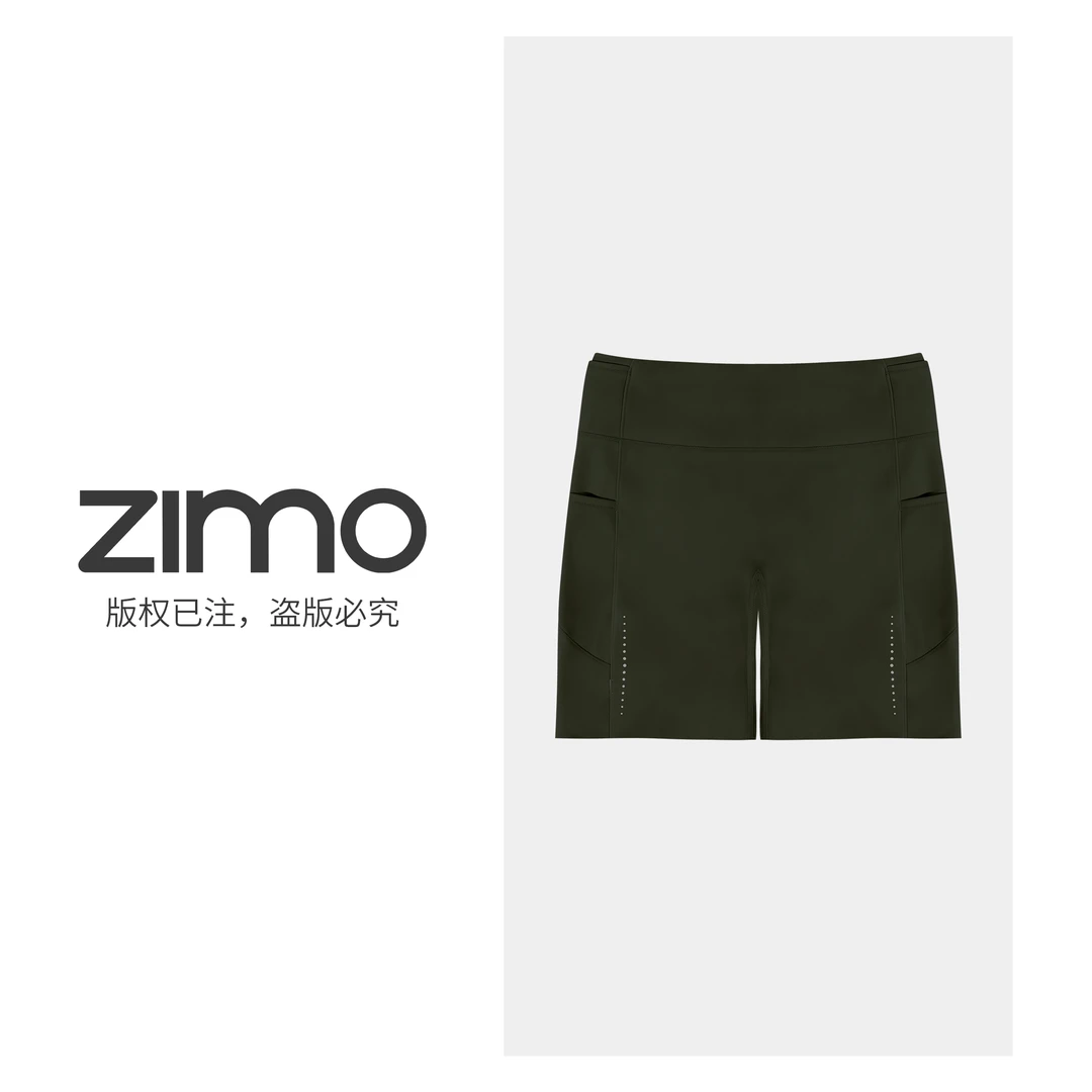 【速度与激情】空气层口袋四分裤深橄榄绿600-zimo-运动跑步外穿