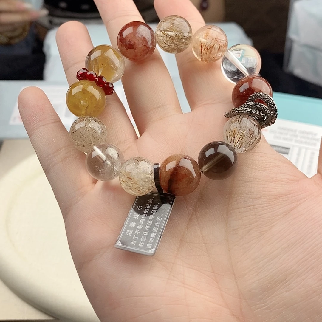 银S925镀金镶嵌手链水晶