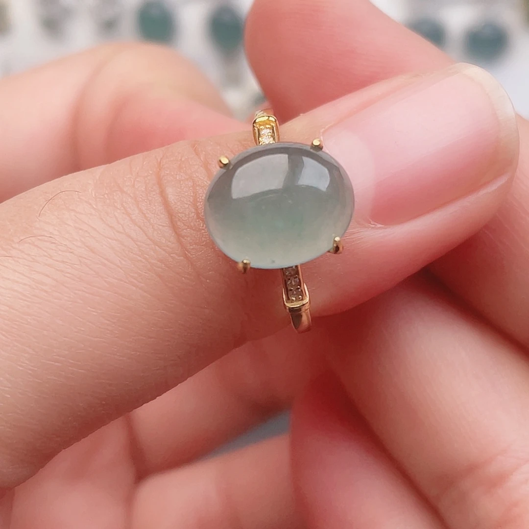 翡翠银S925镶嵌戒指