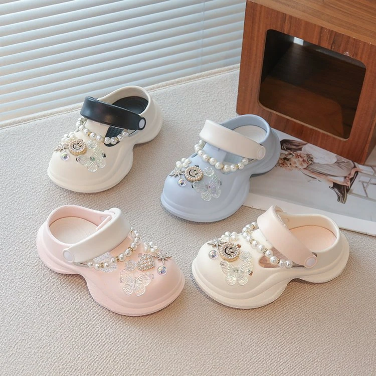 女童拖鞋公主洞洞鞋夏季2025新款儿童两穿凉拖沙滩中大童时尚凉鞋