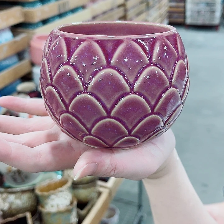 有孔，凑10元包邮陶瓷花盆发货！