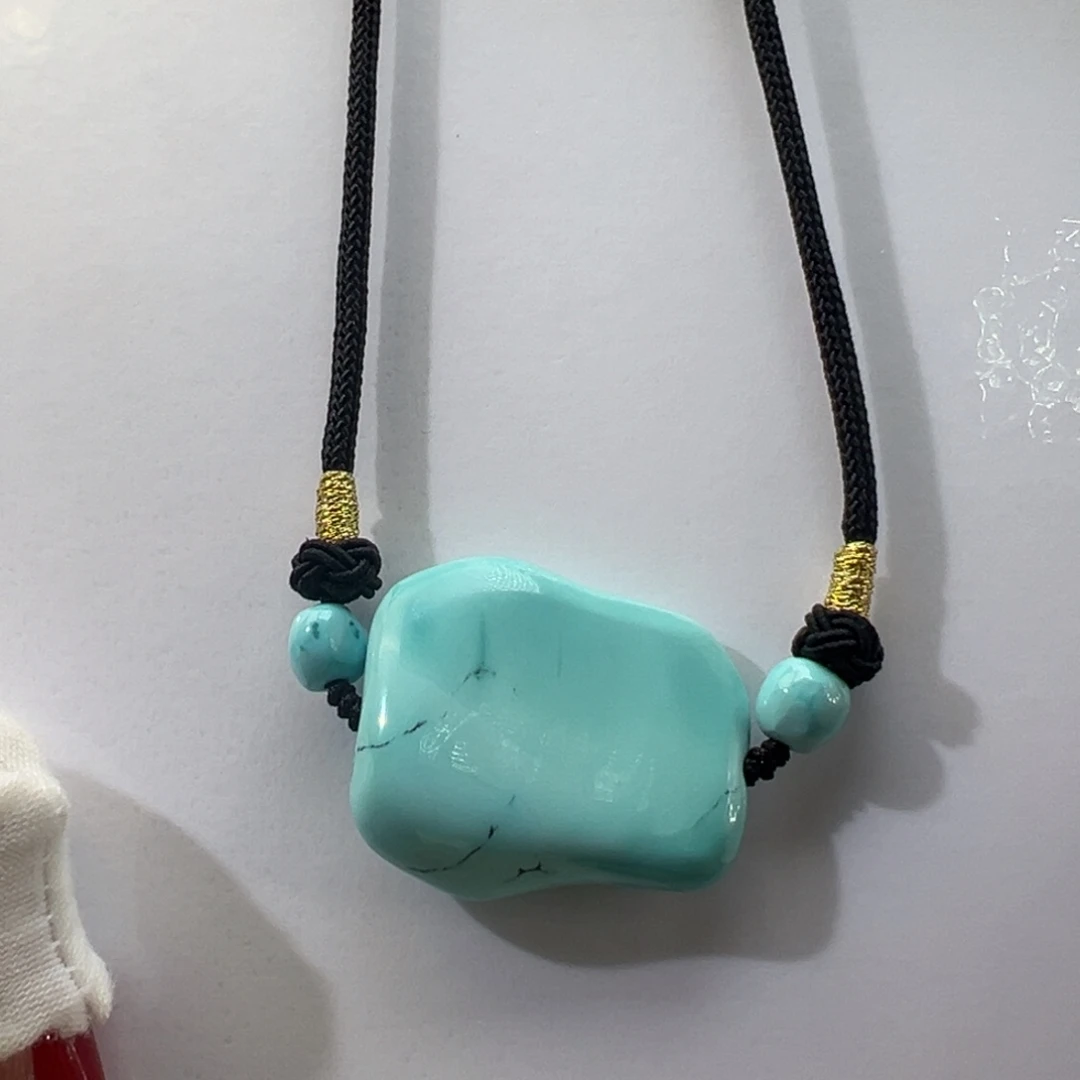 绿松石银S925镶嵌挂件