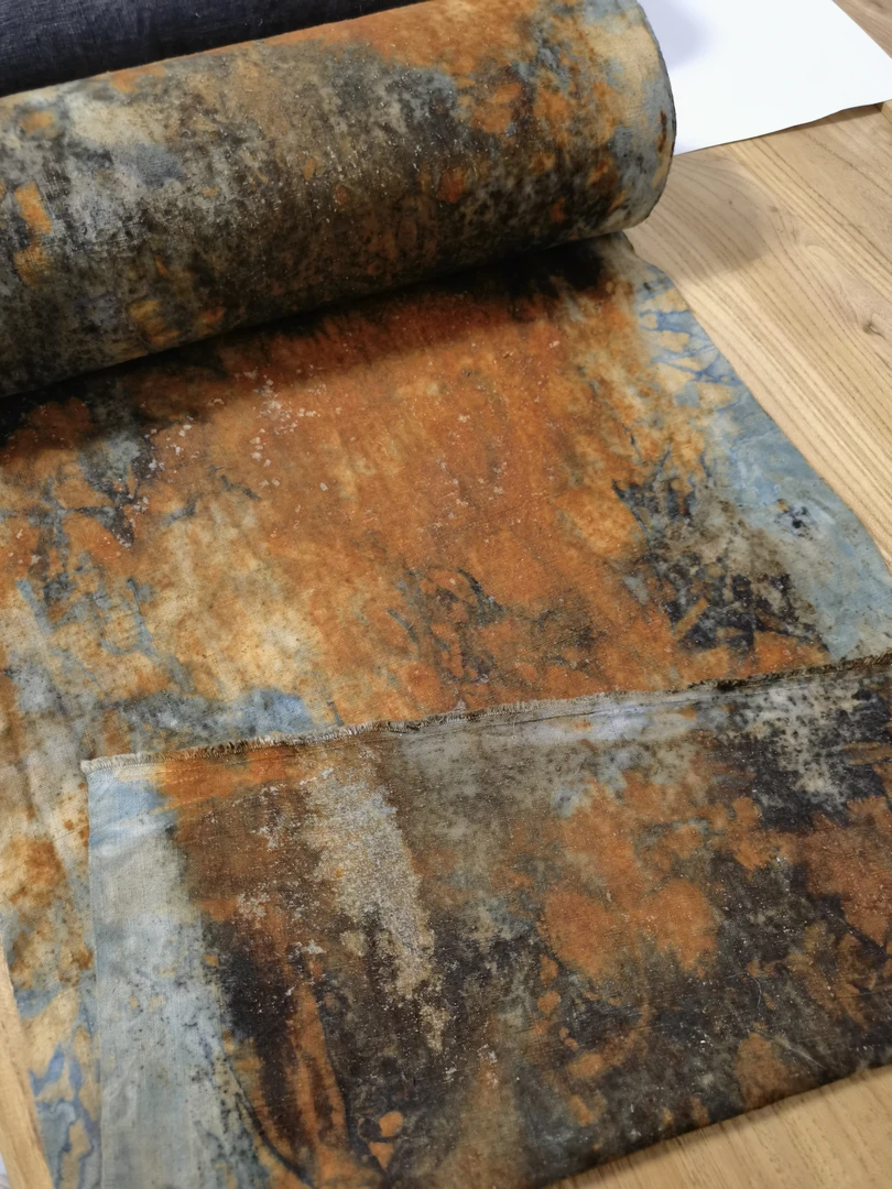 B01锈染老粗布手工DIY