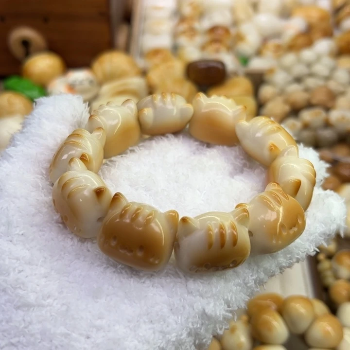 把件菩提根/象牙果69 象牙果原果雕刻炭烧法棍猫全品