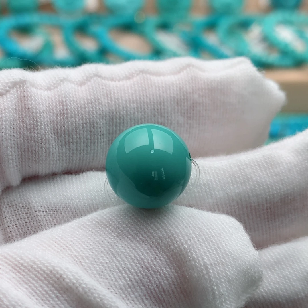 绿松石未镶嵌珠宝奇石12.8mm