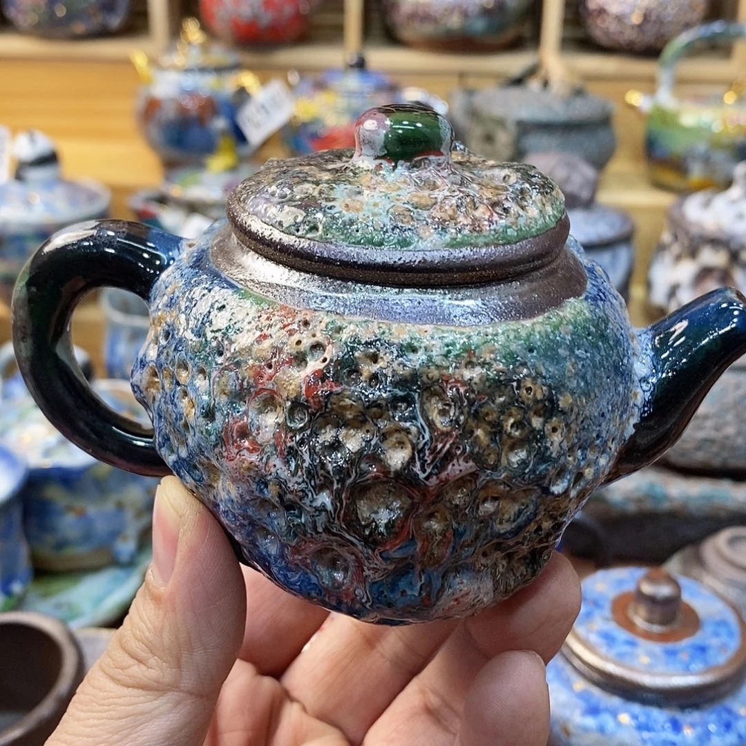 粗陶志野柴烧茶器