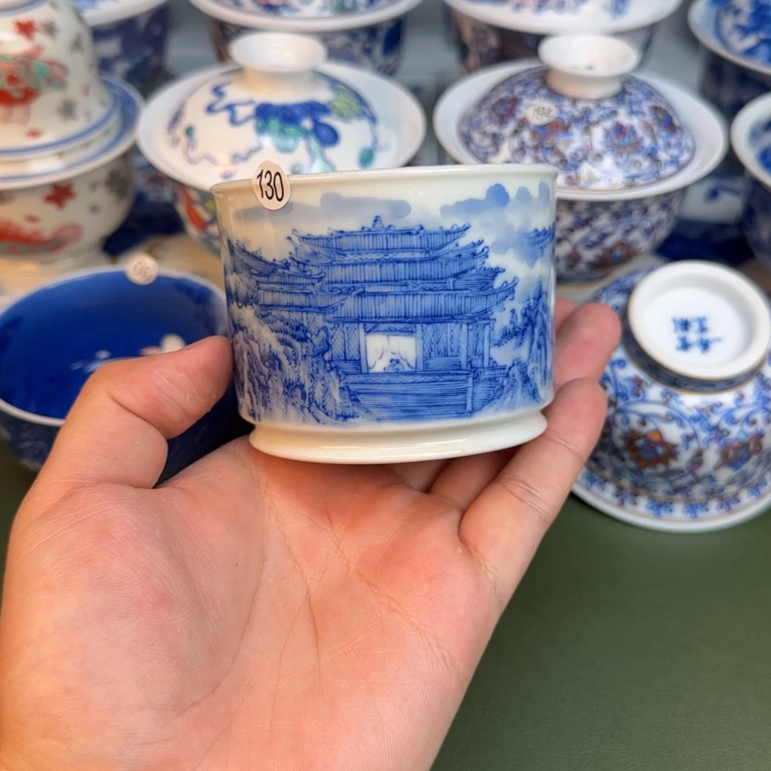 彦祖纯手工手绘茶具130