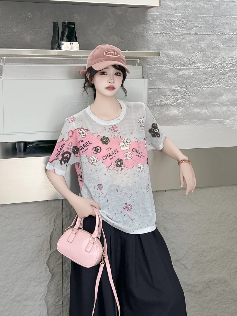 【欧货重工小香奈】夏季新款短袖针织T恤显瘦百搭