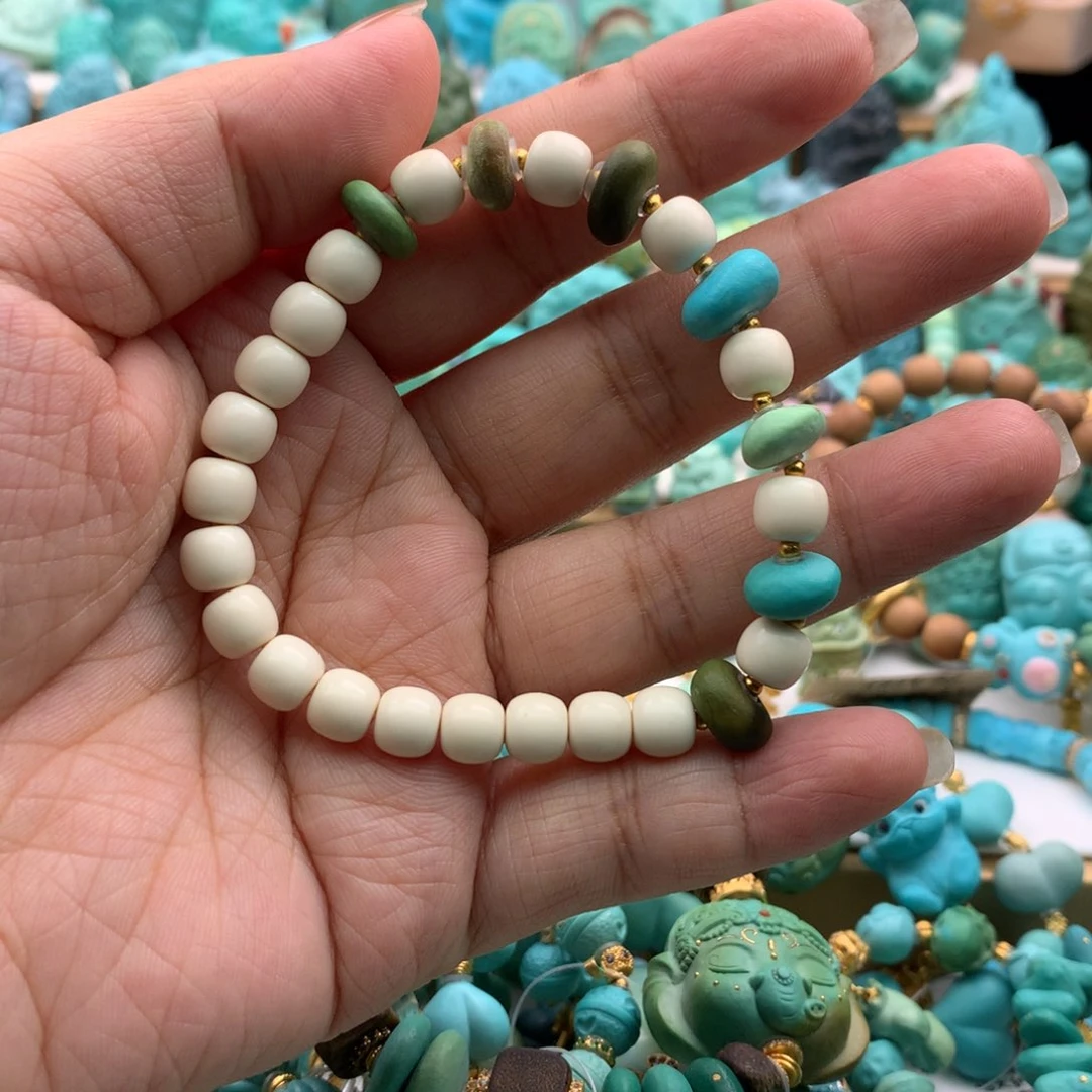 18K金镶嵌绿松石手链