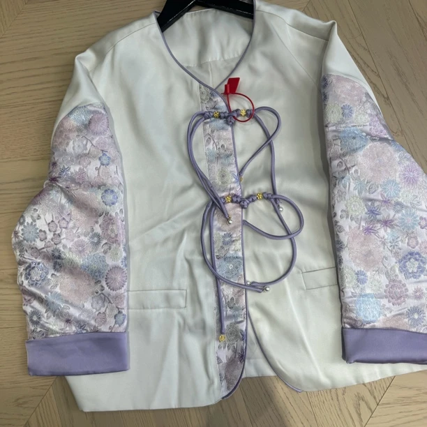 6005#重工国服百万针刺富贵刺绣新中式百搭宽松马甲