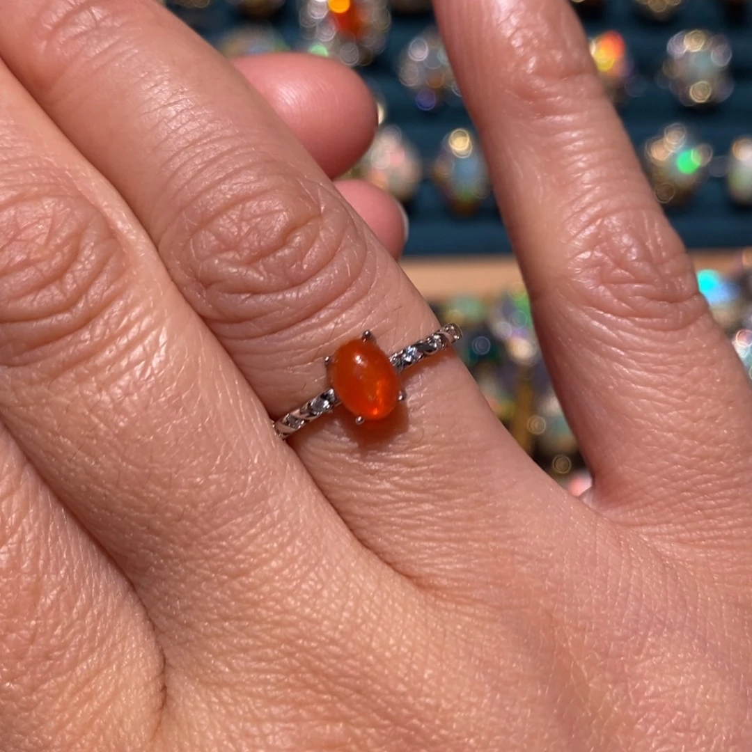 欧泊银S925镶嵌戒指