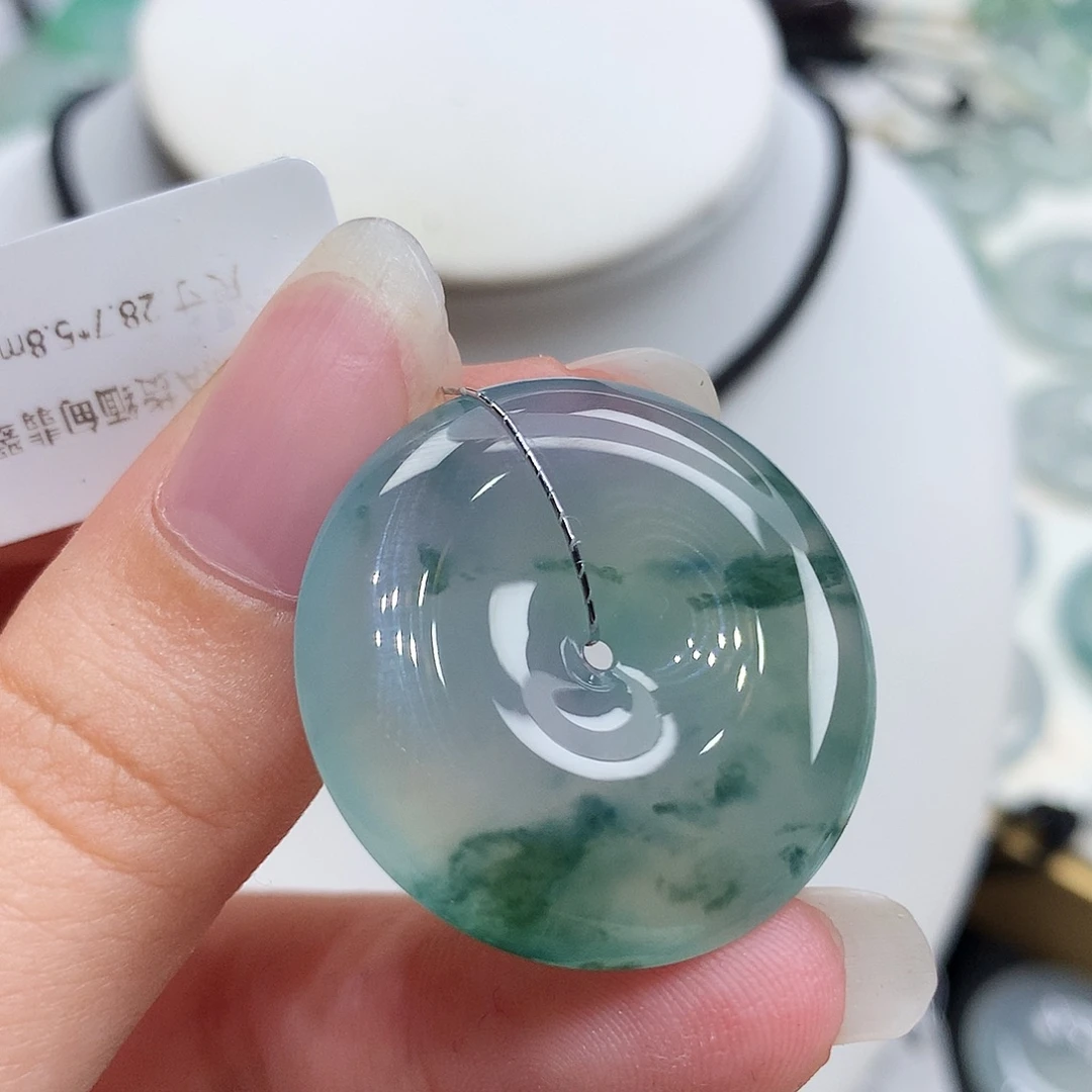 翡翠未镶嵌胸饰翡翠122，28.7/5.8