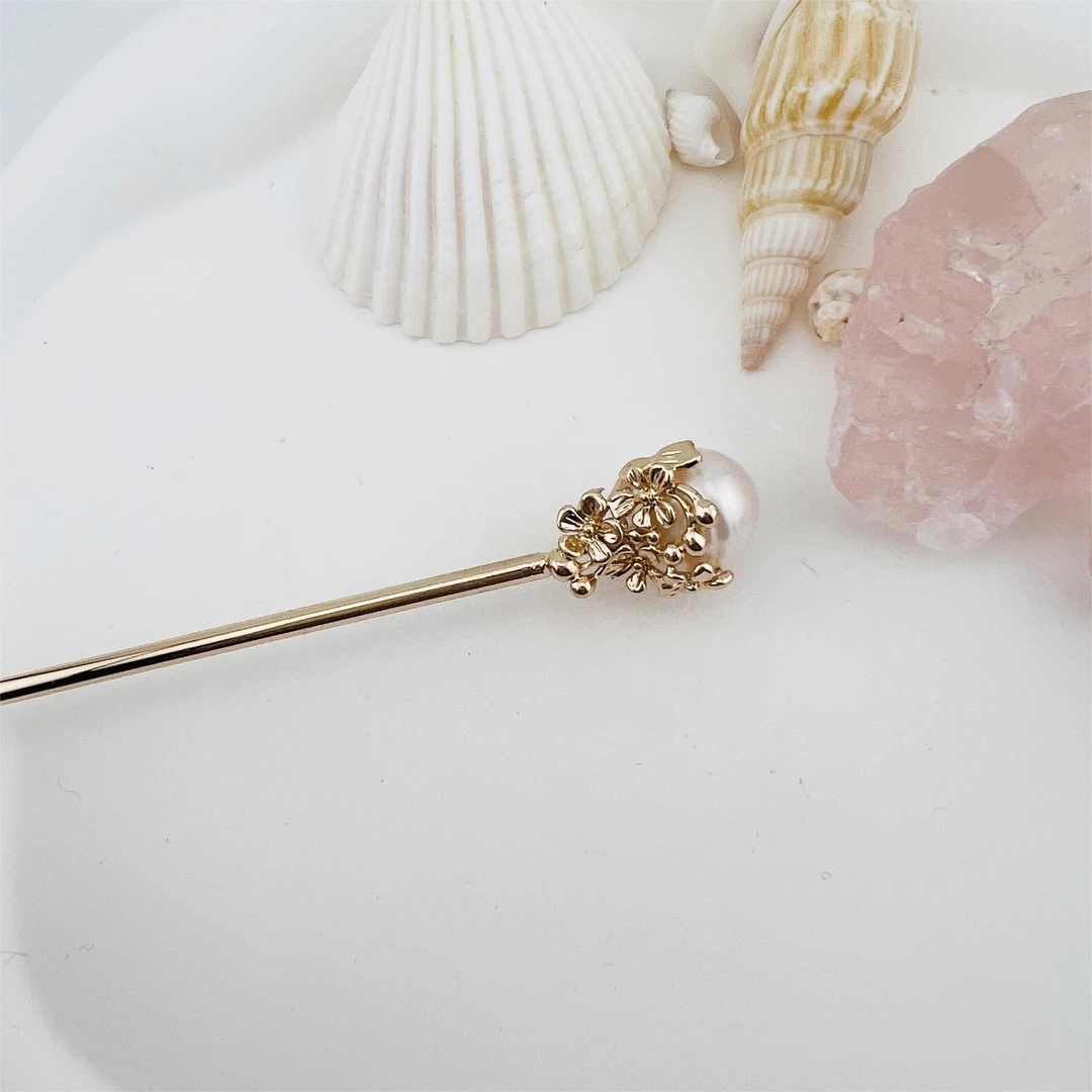 【古风发簪】9-11mm天然淡水珍珠发簪异性珍珠发簪JYF001