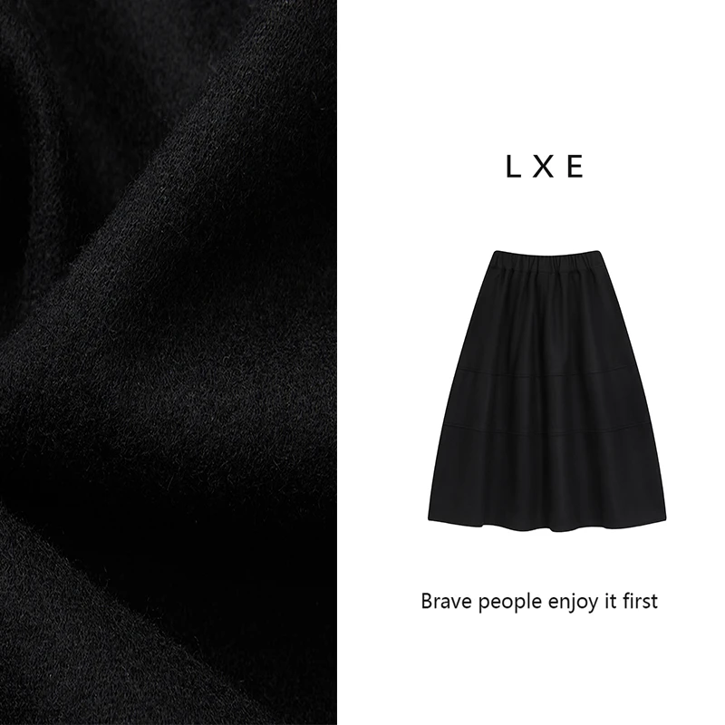 质感天花板 高级感羊毛半身裙花苞裙