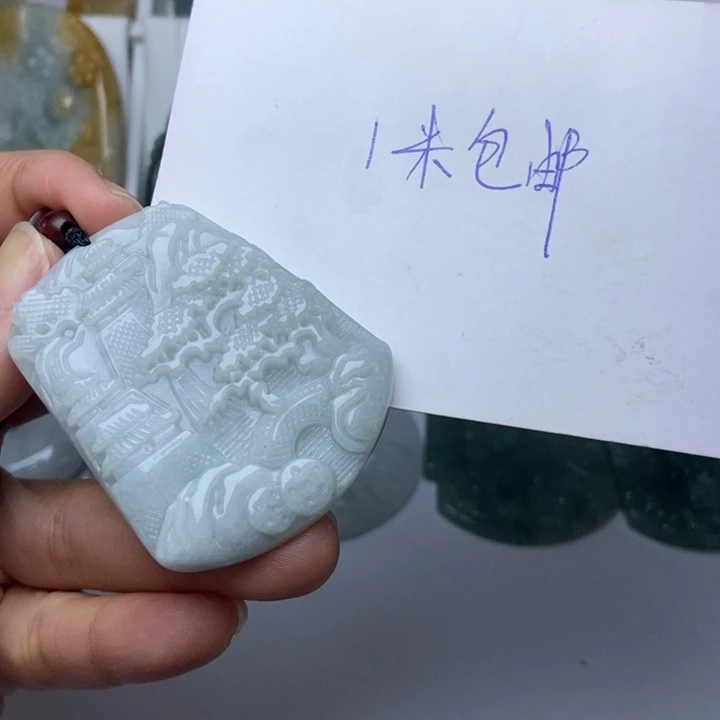 竹***风翡翠未镶嵌挂件翡翠