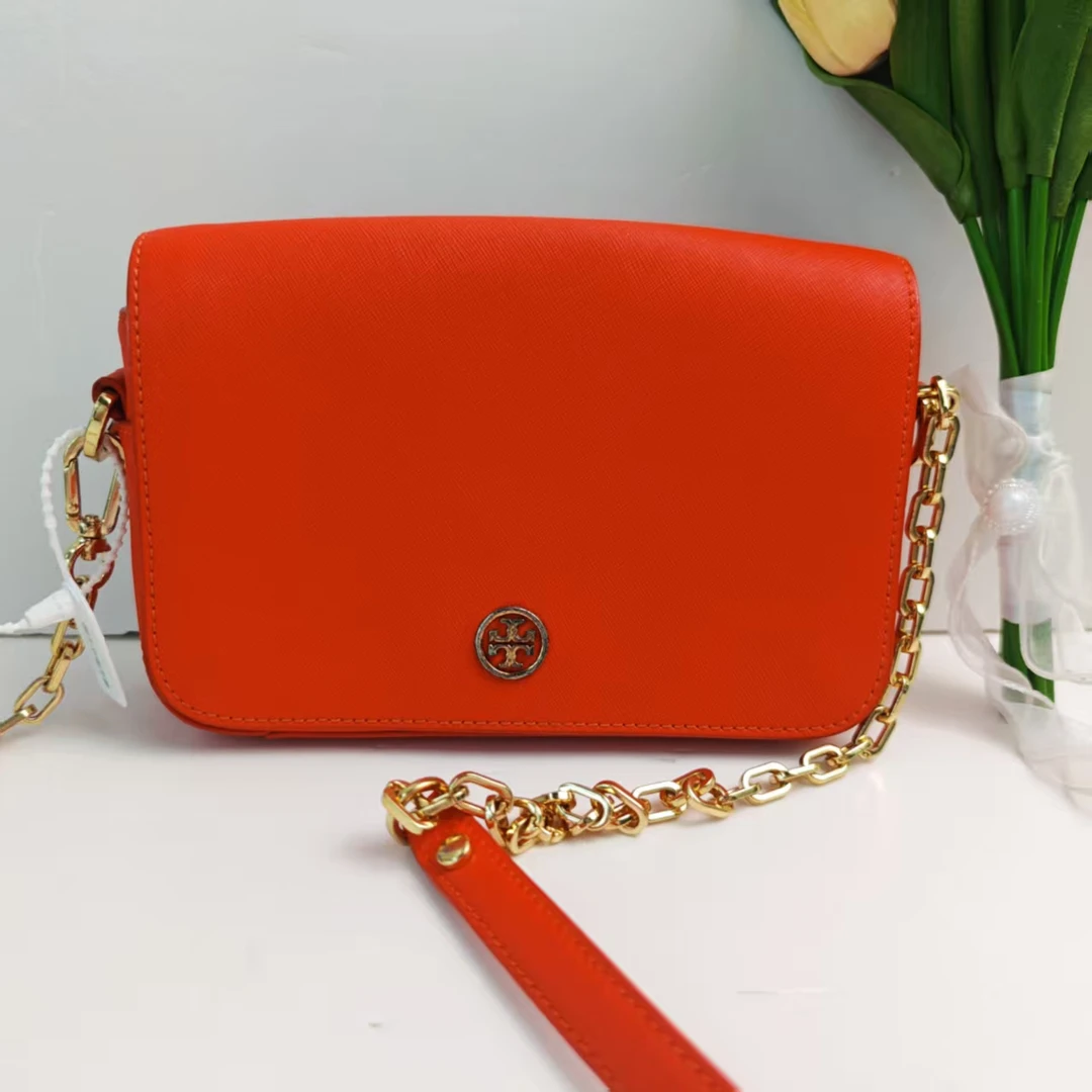 95新 TORY BURCH/汤丽柏琦 TB红色时尚单肩包