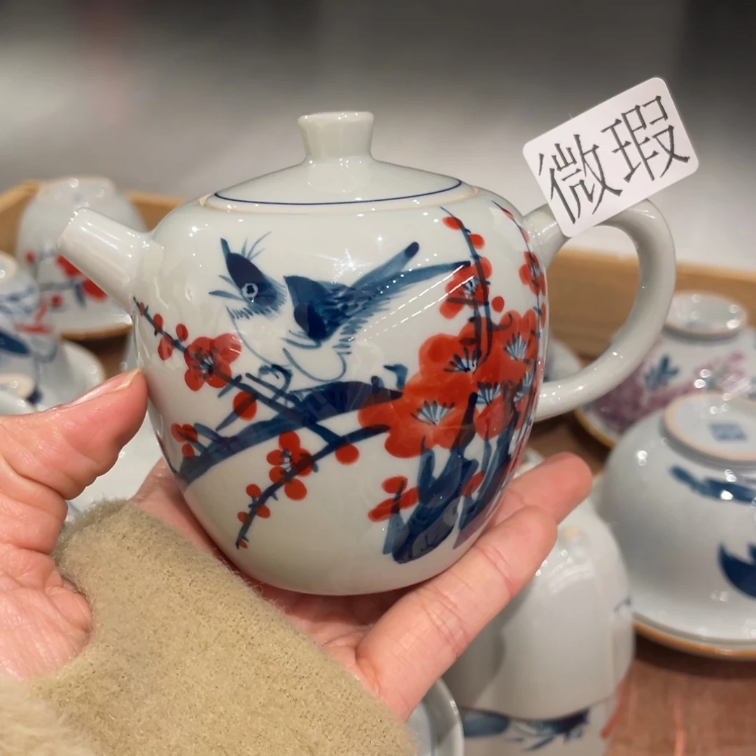 有瑕纯手绘釉下彩